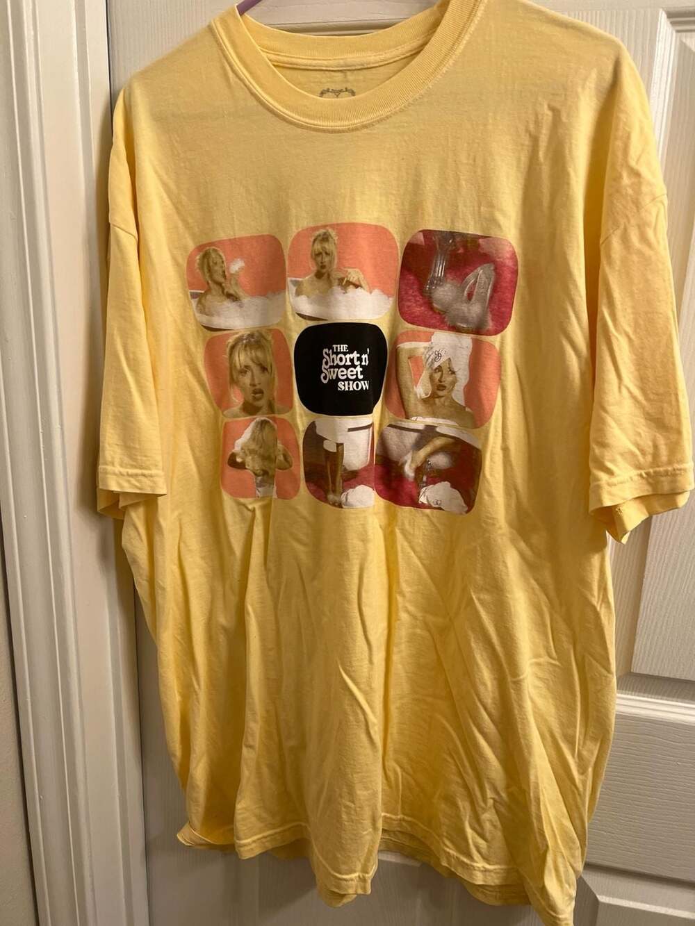 Sabrina Carpenter Short n' Sweet Tour 2025 Nashville Graphic T-Shirt Yellow